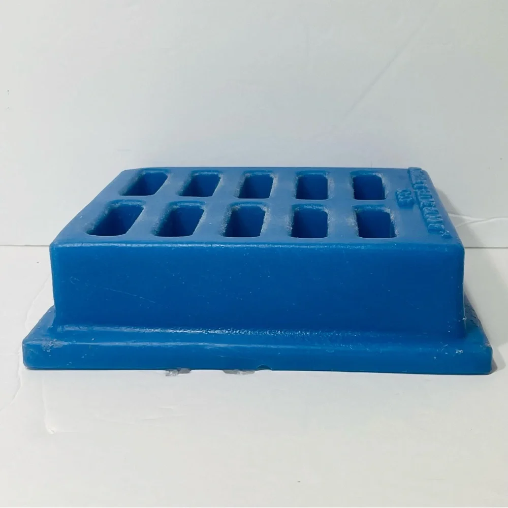 Dog Grooming Blade Caddy Vintage Double K Blue 5353 Holds 10 Clipper Reg Blades